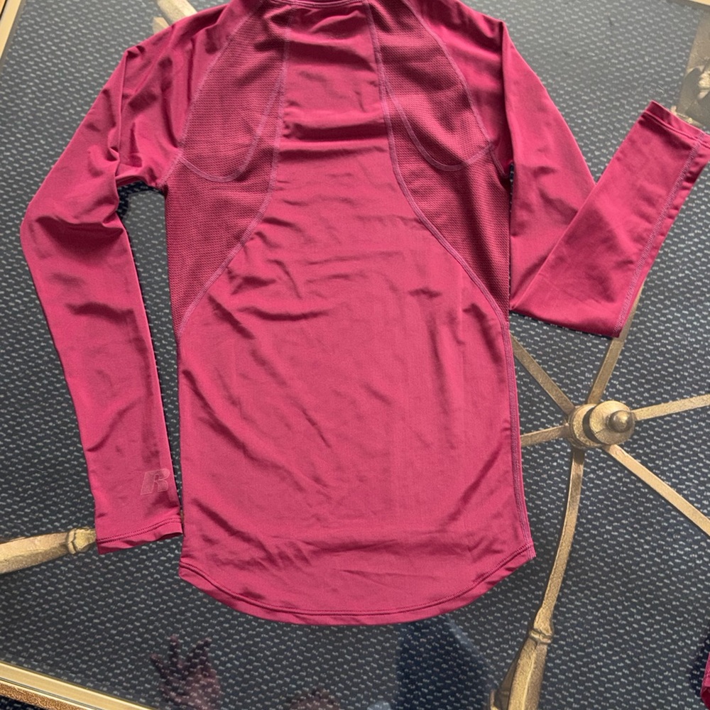 Russell Athletic maroon performance tee  Long Sleeve